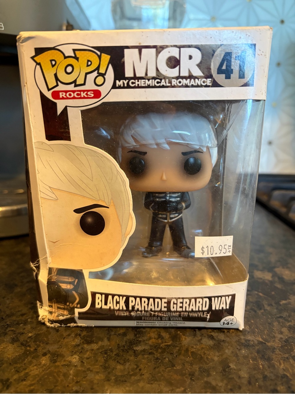 Funko Pop! Rocks Black Parade Gerard Way Vinyl Figure 41 damaged box